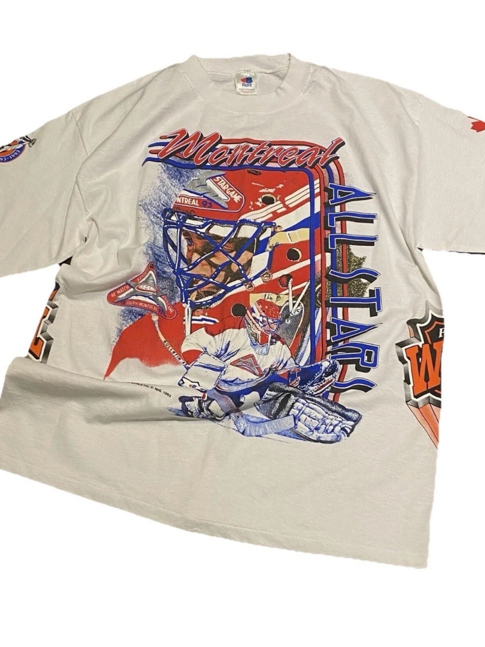 Vintage 1992 Montreal All-Star Game T-Shirt Men One Size (XL) All Over Print AOP